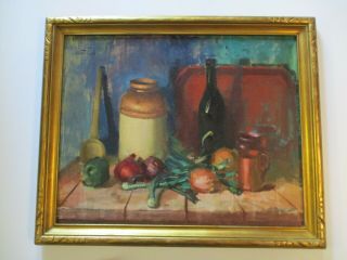 Large Vincent Farrell Painting American Impressionist Still Life Listed Large