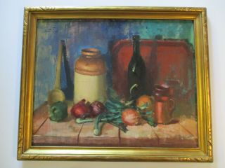 LARGE VINCENT FARRELL PAINTING AMERICAN IMPRESSIONIST STILL LIFE LISTED LARGE 2