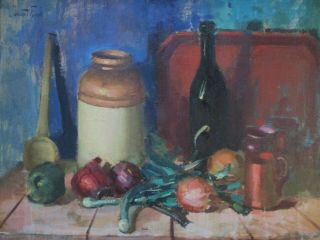 LARGE VINCENT FARRELL PAINTING AMERICAN IMPRESSIONIST STILL LIFE LISTED LARGE 3