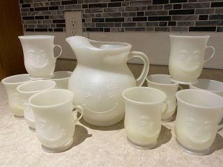 Vintage Kool - Aid Pitcher And 10 Cups