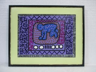 Acrylic On Canvas By Keith Haring 1982 In