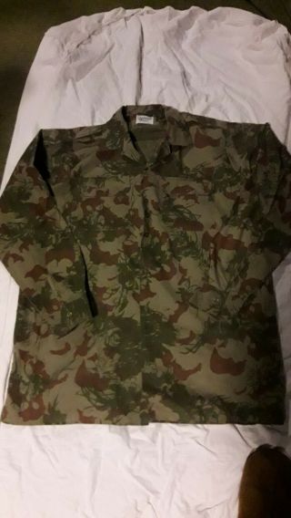 Camo Uniform South African Second Pattern Sap Shirt.  Xxl.  26 Inch Chest.