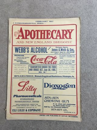 Apothecary Druggist Trade Magazin 2 - 1907 Coca Cola Hires Root Beer Soda Fountain