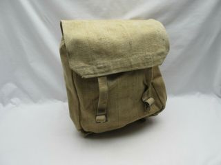 Vintage Military Canvas Backpack Back Pack Messenger Bag Satchel Ww2 1942 ?