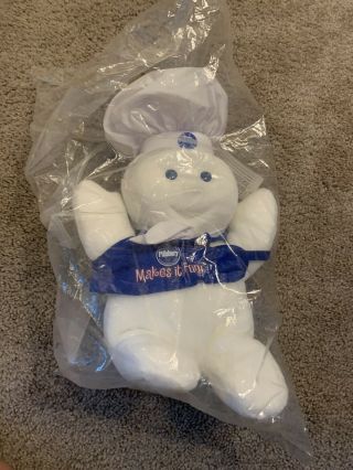 1998 Pillsbury Giggling Dough Boy With Make It Fun Apron 15 " In Package