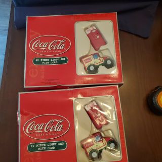 Coca - Cola 10 Piece Light Set With Cord Coke Vending Machine And Truck