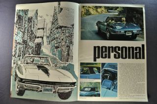 1967 Chevrolet Corvette Brochure Sting Ray Coupe Conv.  67 Not a Reprint 3