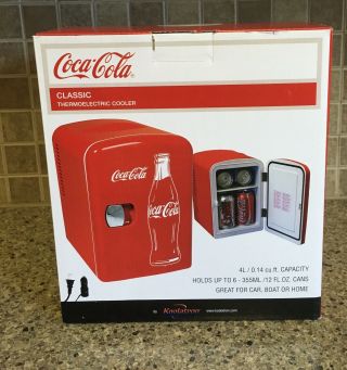 Coca - Cola Classic Mini Refrigerator Fridge Cooler Koolatron 12 V / Ac 120