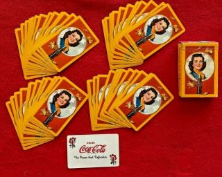 L2) Vintage 1943 Coca Cola Playing Cards Autumn Leaf W Box