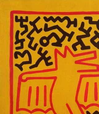 ACRYLIC ON CANVAS BY KEITH HARING 1984 2