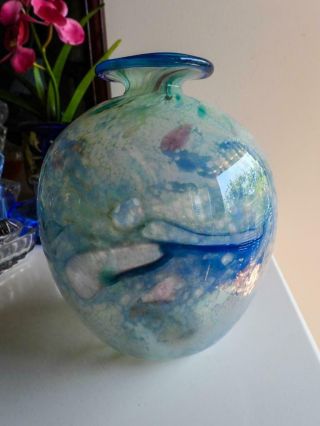 Setsuko Ogishi Mizuno - Australian Studio Art Glass Vase - Signed 1988 - Stunning