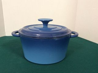 Cast Iron Blue Enamel 18 Dutch Oven Made In France ? Le Creuset