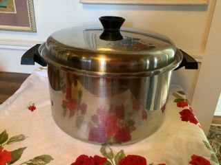 Multicore Aluminum Clad Stainless 12 Qt 5 Ply Stock Pot Dutch Oven Lid Usa