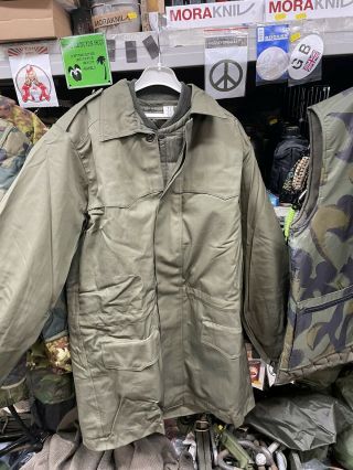Italian Army Surplus Parka Jacket With Quilted Liner Check Description