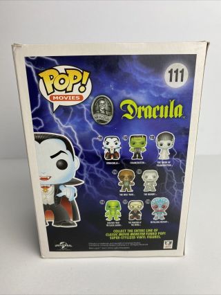 FUNKO POP MOVIES UNIVERSAL MONSTERS DRACULA 111 VAULTED W/PROTECTOR 3