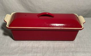 Le Creuset Cast Iron France 28 Pate Terrine Bread - Ruby Red Cherise