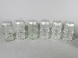 Set Of 6 Spice Jars For Hoosier Or Sellers Kitcher Cabinet