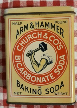 Vintage Arm And Hammer Baking Soda Advertising Tin
