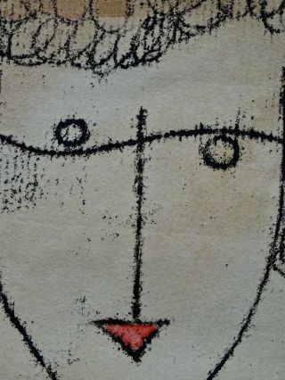 Klee Signed Mixed Media On Paper