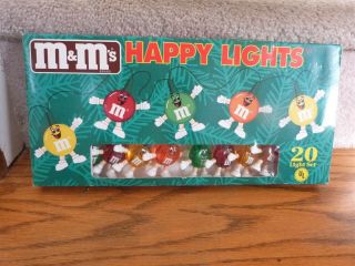 In Pack M&m Christmas Happy Lights 20 Light String Set 1.  75 " Characters