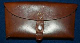 Vintage 1967 Swiss Army Leather Ammo Belt Pouch Sattler