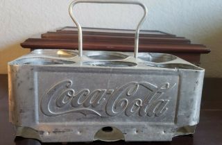 Vintage Coca - Cola Metal 6 Pack Carrying Holder Aluminum Case