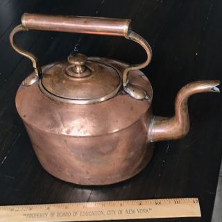 antique copper teapot kettle 2