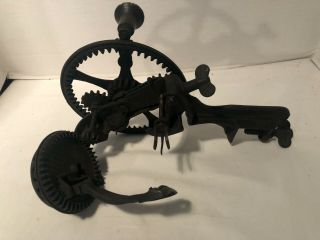 Antique 1868 - 1877 Reading Hardware Co.  Apple Peeler Cast Iron Primitive Tool