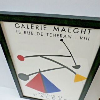 1954 Litho Print Alexander Calder Mobiles Galerie Maeght 13 Rue De Teheran VIII 3