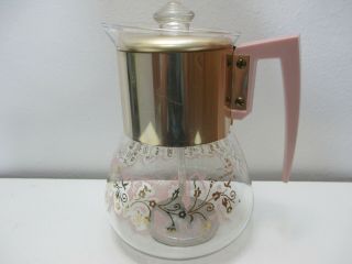 Vintage Perc - King By Handcraft Coffee Percolator Pot Pink & Gold Design 8 Cup