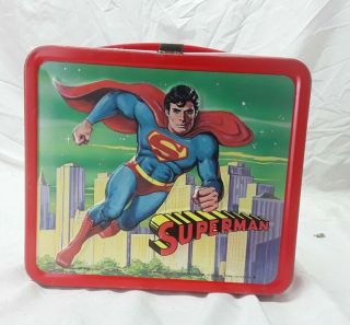 1978 Superman Metal Lunch Box With Thermos