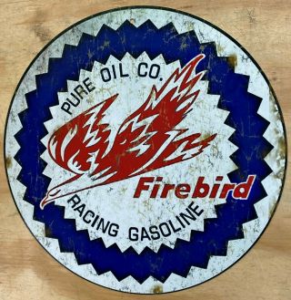 Pure Firebird Racing Gasoline Aluminum Distressed Looking Metal Sign 12 "
