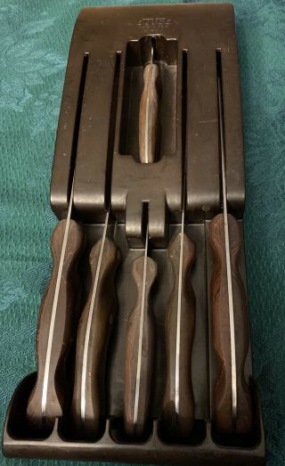 Vintage Cutco 6 Piece Knife Set With Wall - Hanging Caddy