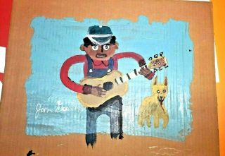 Jimmie Lee Sudduth “indian Man” Late 1980’smedium: Paint On Cardboard 20x15