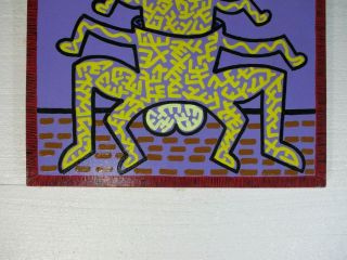 ACRYLIC ON CANVAS BY KEITH HARING 1988 IN 4