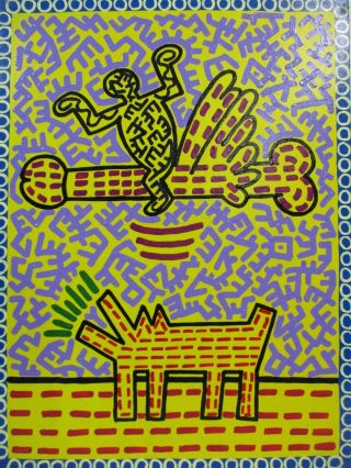 ACRYLIC ON CANVAS BY KEITH HARING 1985 IN 2