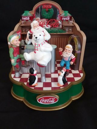 Coca Cola Music Box Santa 