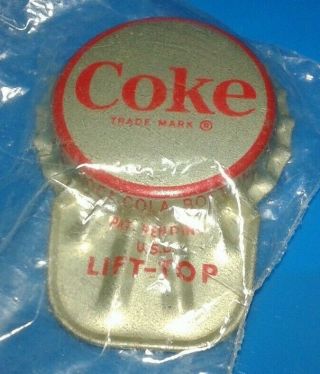 Vintage Coca Cola Coke Lift Top Bottle Cap,