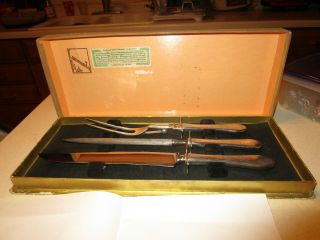 Oneida Community Silver Plate Carving 3 Piece Cutlery Paul Revere Iob Nos 1927