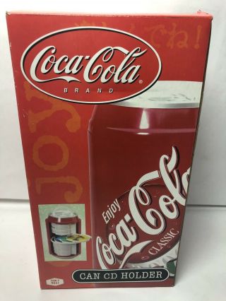 Vintage Coca Cola Cd Dvd Holder Case Can Carry Handle Holds 23 Cds