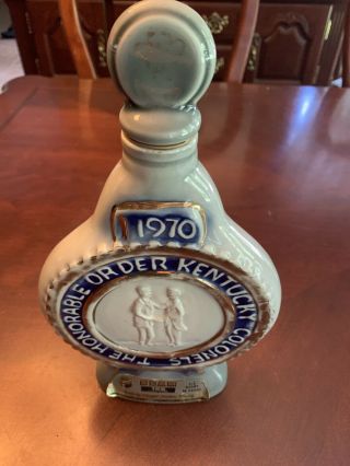 1970 Jim Beam Decanter The Honorable Order Of The Kentucky Colonels Vintage
