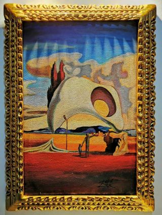 Salvador Dali Oil On Canvas Painting Signed & Stamped