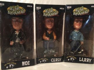 Neca The Three Stooges Head Knockers - Bobbleheads Golf Larry Curly And Moe