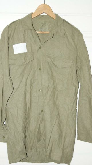 British Army Post Ww2 Wwii Wool Shirt Military Issue 38 " Chest Ns22
