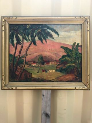 Listed California Artist,  Georgia Perkins Foster Oil Painting In Frame.
