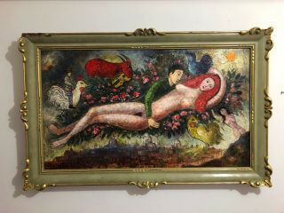 Wonderful Oil Painting On Canvas Marc Chagall,  Painter Russian,  Impressionist