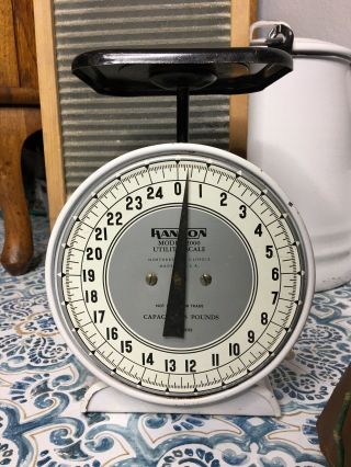 Vintage Antique 1940s Hanson Kitchen Utility Scale 25 Lb Model 2000 ⚖️