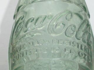 Vintage Embossed Green 1955 Coca - Cola 10 Oz Soda Bottle