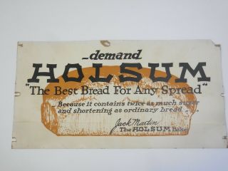 1920 Holsum Bread Sign 11x21 Jack Martin
