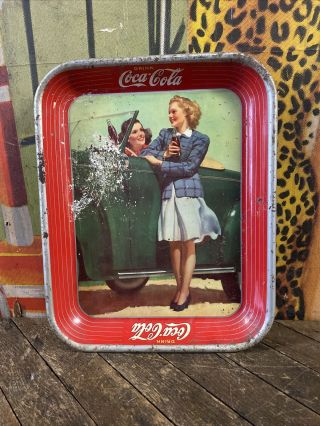 Vintage 1942 Coca Cola Tray Sign 7up Pepsi Orange Crush Dr Pepper World War 2